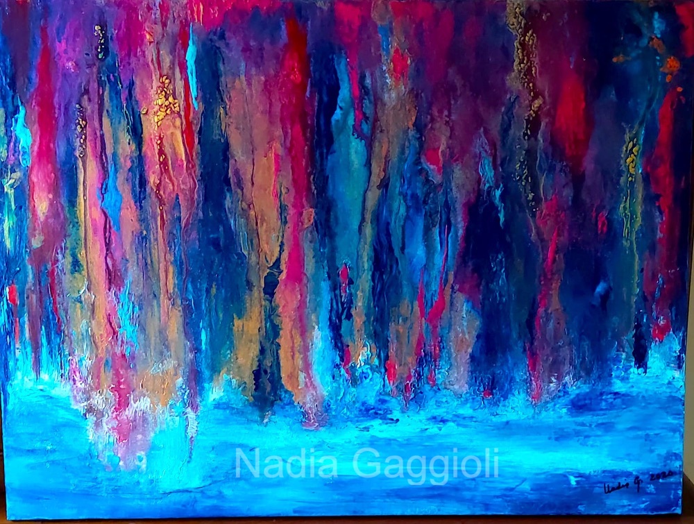 Foresta pluviale – dipinto di Nadia Gaggioli, acrilico su tela