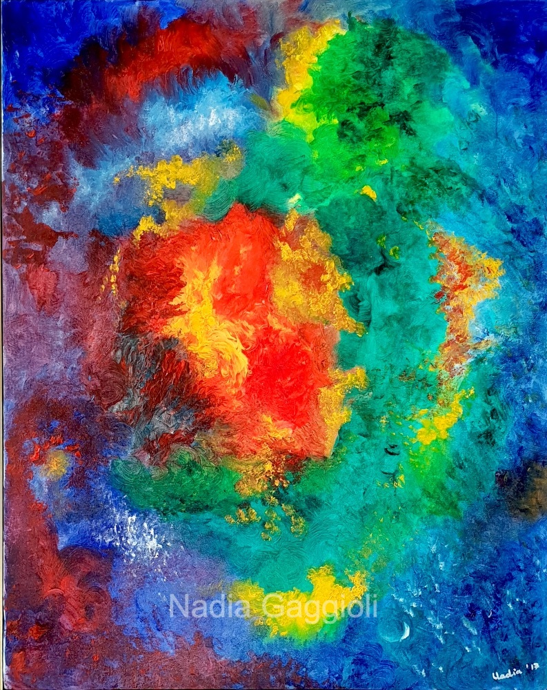 Genesi 2 – dipinto di Nadia Gaggioli, olio su tela
