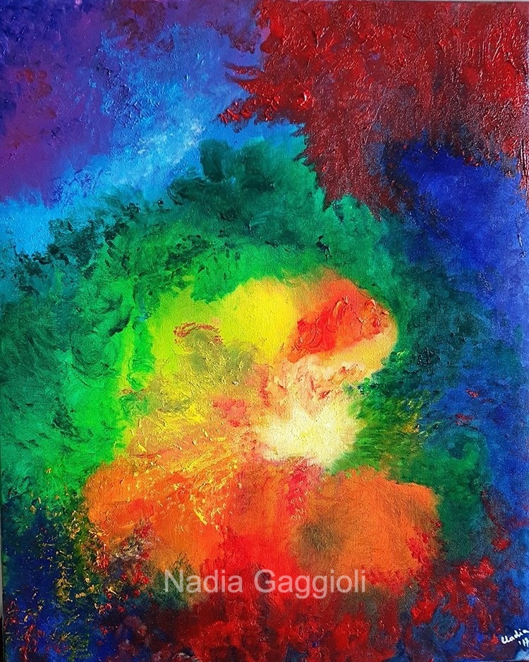 Genesi 3 – dipinto di Nadia Gaggioli, olio su tela