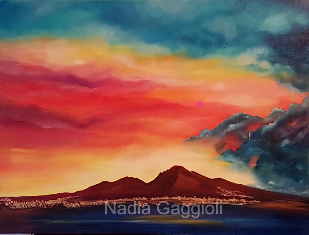 L'arrivo del temporale – dipinto di Nadia Gaggioli, olio su tela