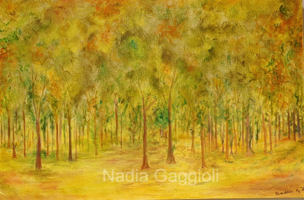 L'arrivo dell'autunno – dipinto di Nadia Gaggioli, olio su tela