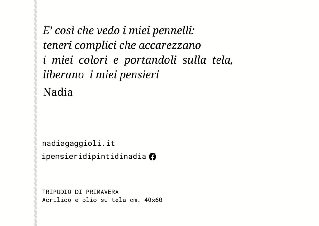 Tripudio di primavera – retro – Nadia Gaggioli