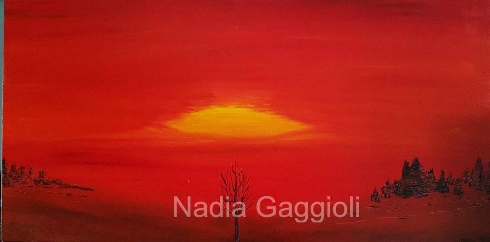 Rosso – dipinto di Nadia Gaggioli, olio su tela
