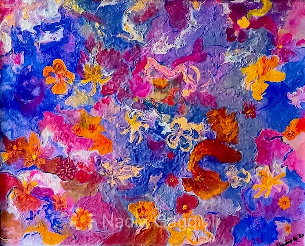 Scorcio di primavera – dipinto di Nadia Gaggioli, acrilico e olio su tela