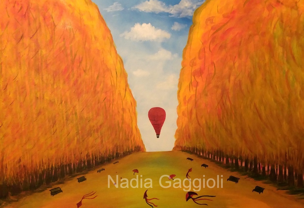 Sognando – dipinto di Nadia Gaggioli, olio su tela