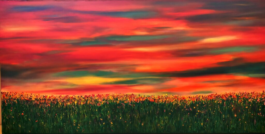 Tramonto – dipinto di Nadia Gaggioli, olio su tela