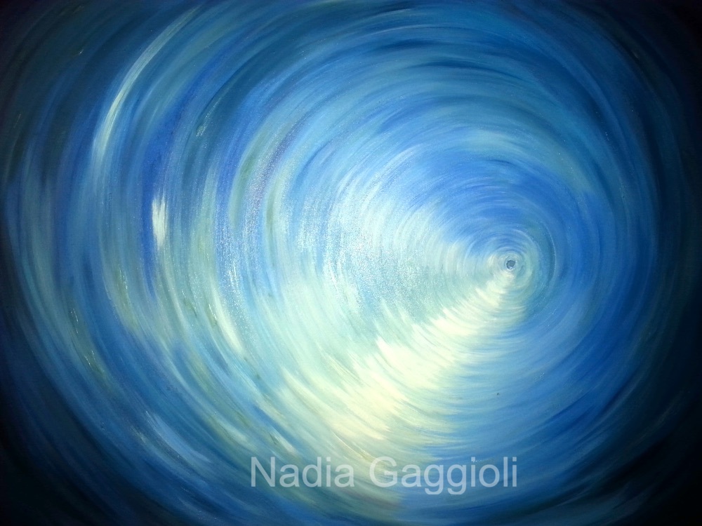 Vortice blu – dipinto di Nadia Gaggioli, olio su tela